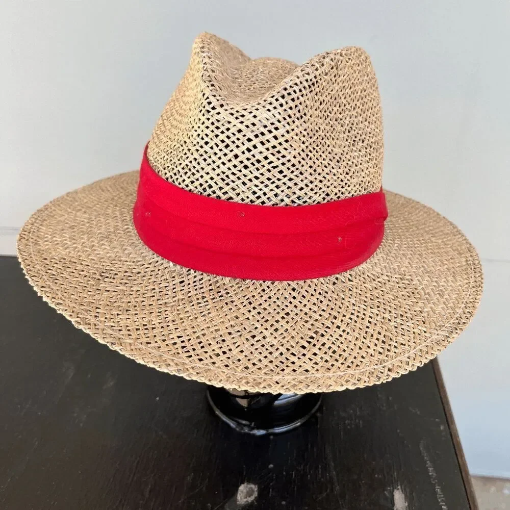 VTG Panama Style Sun Hat Open Weave Summer Hat Resort Unisex USA